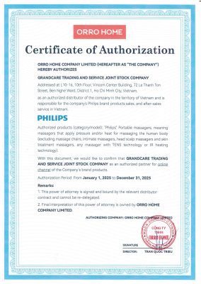 GRANDCARE - NHÀ PHÂN PHỐI CHÍNH HÃNG THIẾT BỊ MASSAGE PHILIPS TẠI VIỆT NAM