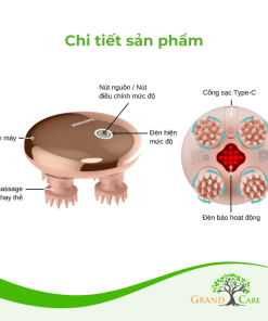 Máy massage đầu mini Philips PPM1301 xám