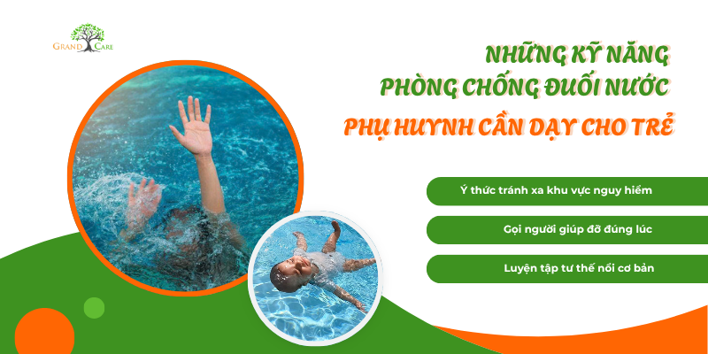 NHỮNG KỸ NĂNG PHÒNG CHỐNG ĐUỐI NƯỚC PHỤ HUYNH CẦN DẠY CHO TRẺ  