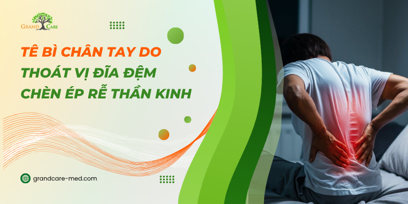 Tê bì chân tay do thoát vị đĩa đệm chèn ép rễ thần kinh