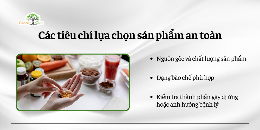 Các tiêu chí lựa chọn sản phẩm an toàn