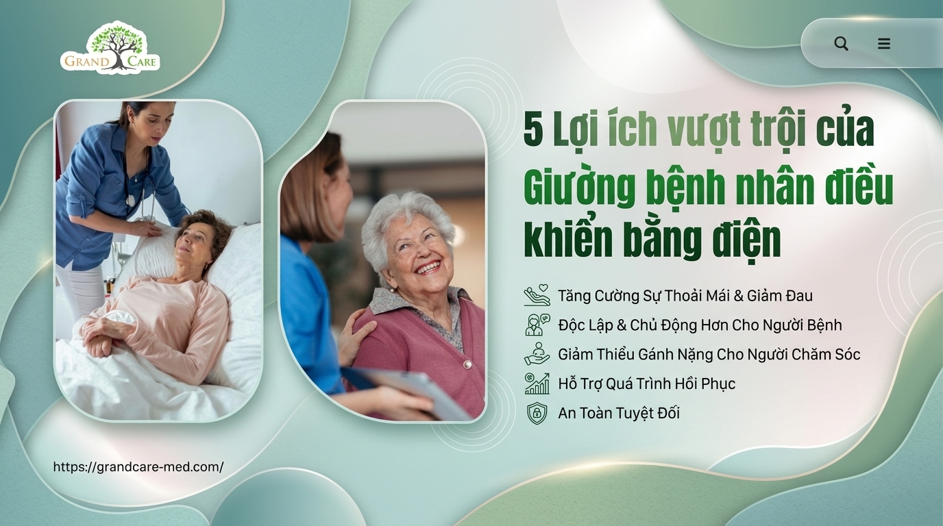 Các chức năng điều khiển của giường y tế điện GrandCare