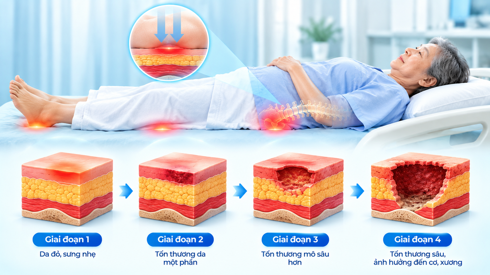 Dấu hiệu nhận biết loét tì đè sớm