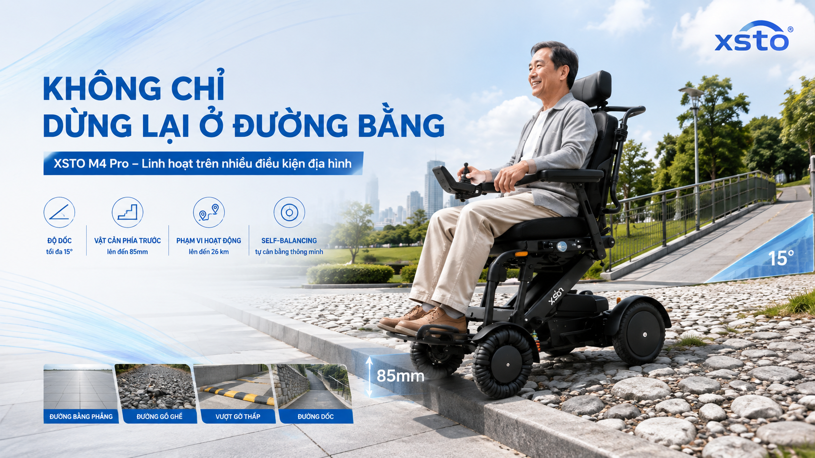 Khả năng thích ứng địa hình của XSTO M4 Pro