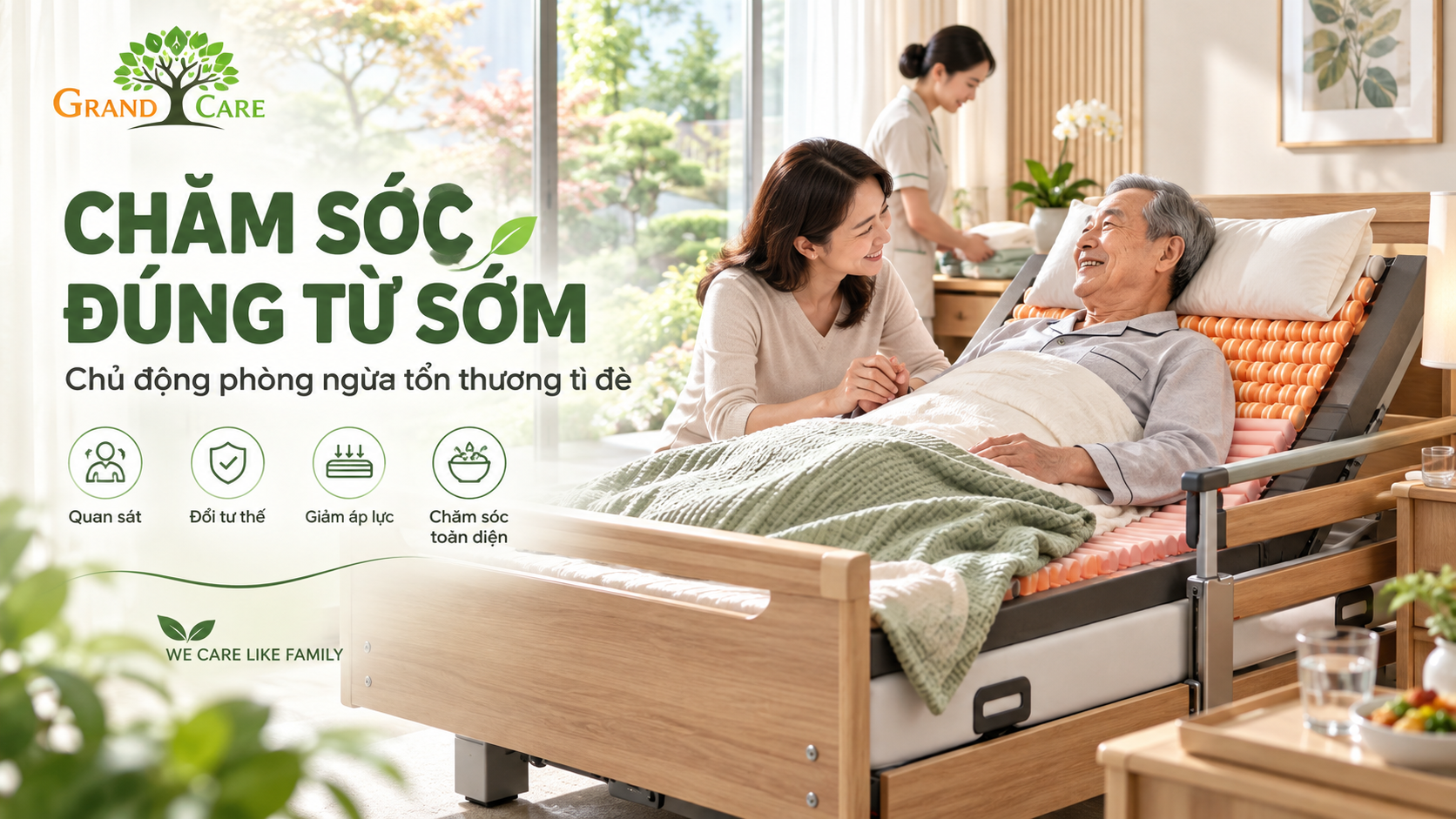 Vai trò của giường điện và nệm chống loét trong chăm sóc