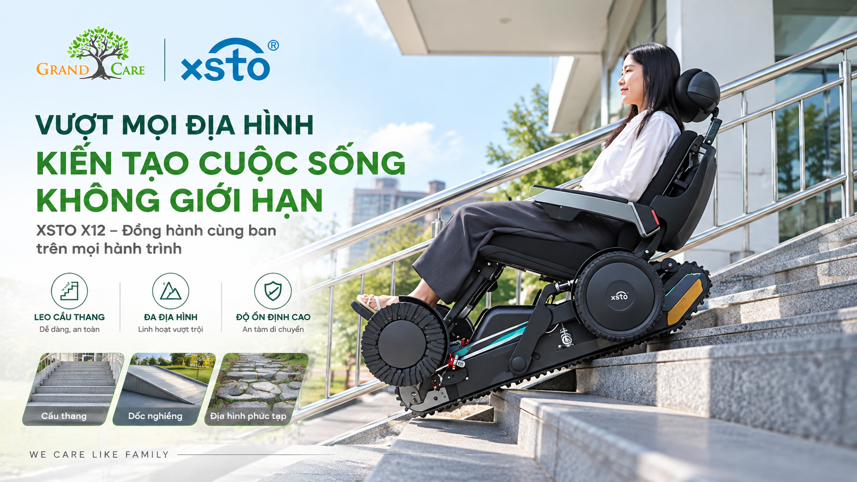 XSTO X12 di chuyển đa địa hình linh hoạt
